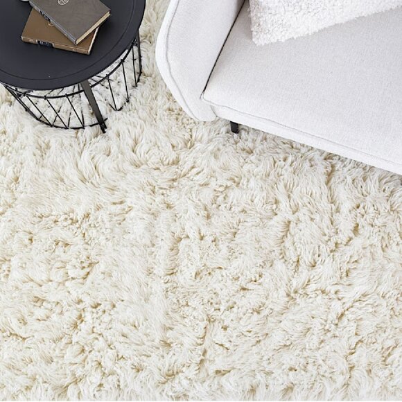 BRAND NEW 5X5 SQUARE GREEK FLOKATI RUG. LONG 3" WOOL PILE. SHAGGY WOOL AREA RUG - Picture 3 of 6